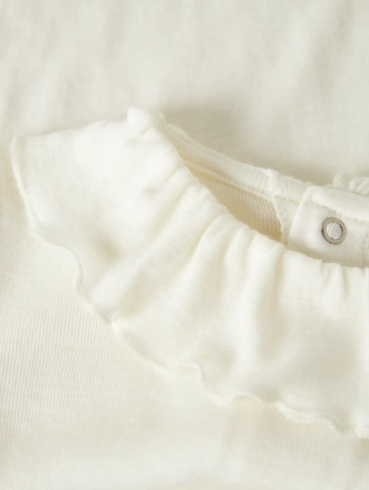 NMFWANG Wool Rib LS Top w/collar