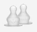 BIBS Baby Bottle Nipple Round Silicone 2 pack Medium Flow