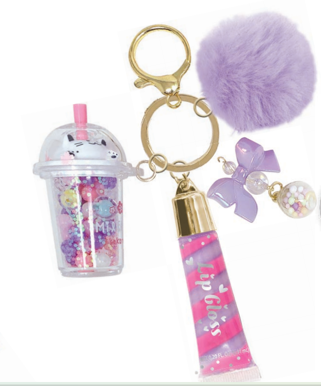 TRENDY LIP GLOSS M/NØKKELRING