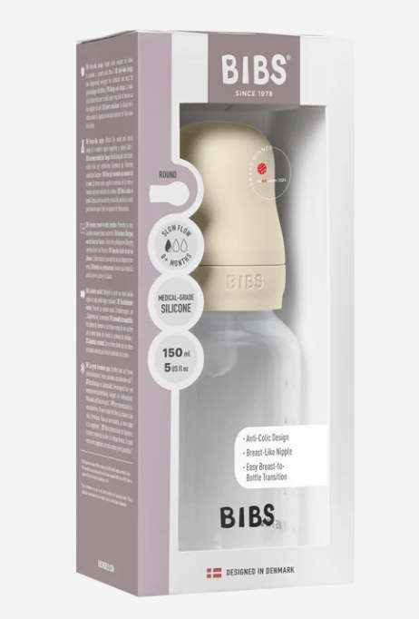 BIBS Baby Bottle Round Silicone 1 pack 150 ml Slow Flow