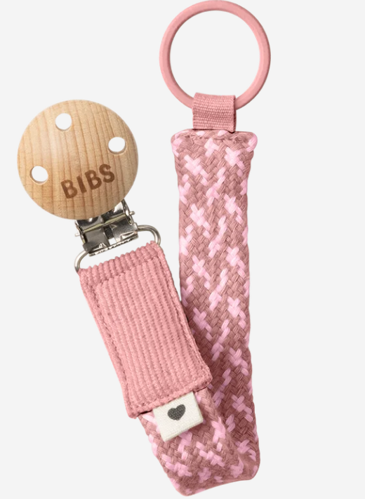 BIBS Pacifier Clip Braided