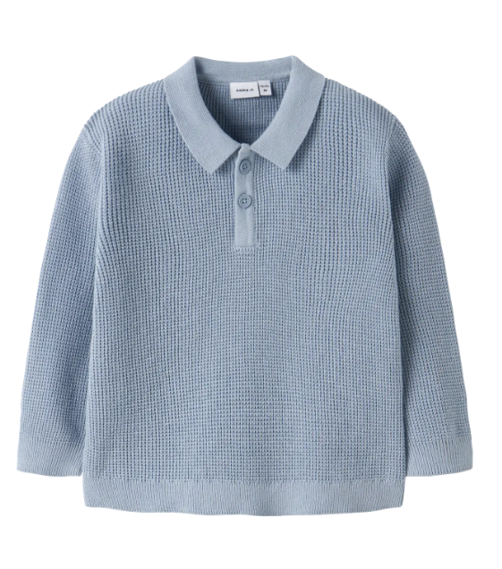 NMMFIKAL LS LOOSE KNIT POLO