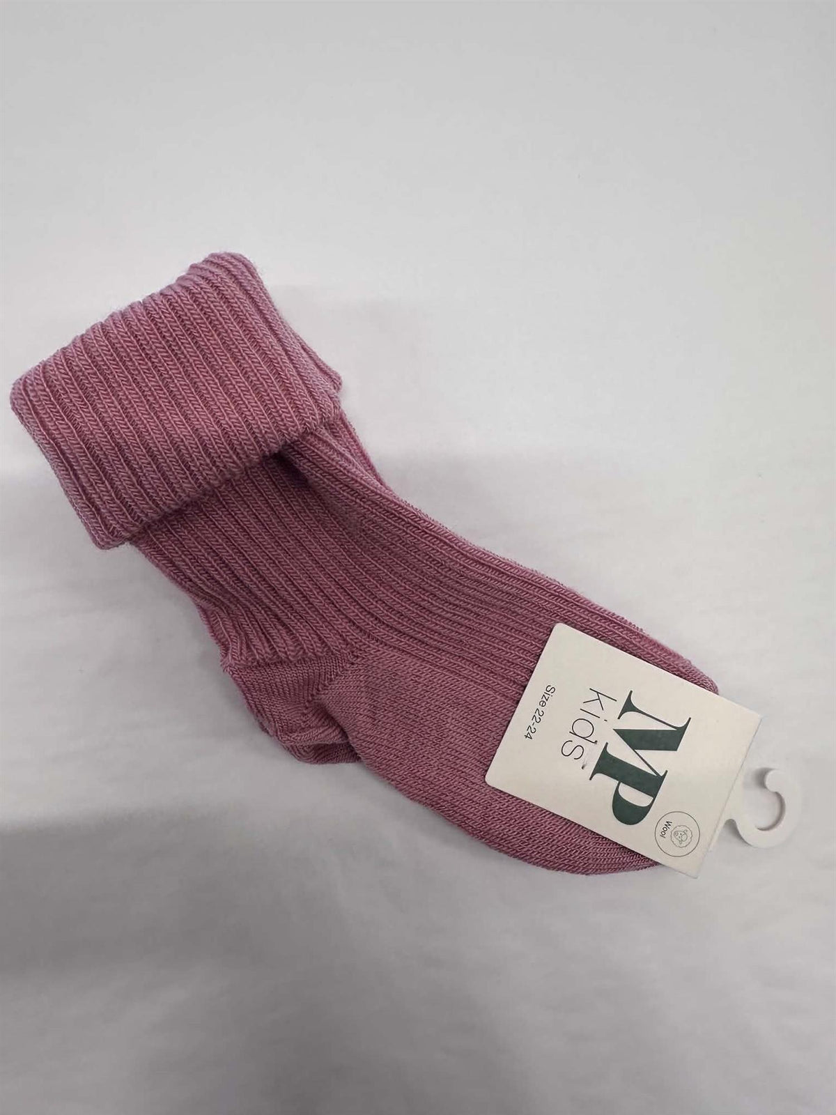 Wool rib baby socks
