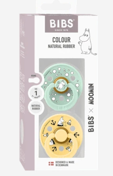 Bibs x Moomin Pacifier Colour 2 pack Sailing Latex