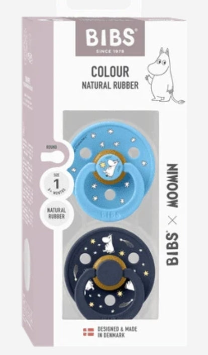 Bibs x Moomin Pacifier Colour 2 pack Good Night Latex
